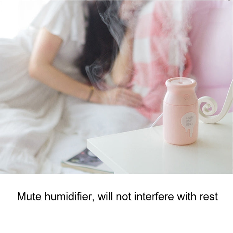 180ML Mini Portable Milk Bottle Shape USB Night Light Ultrasonic Humidification Air Humidifier for Home / Office / Car