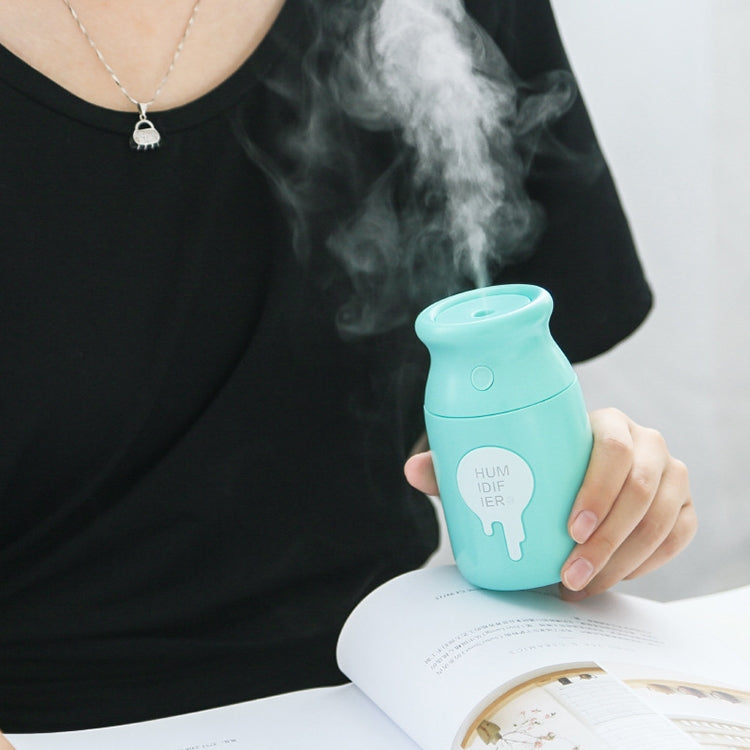 180ML Mini Portable Milk Bottle Shape USB Night Light Ultrasonic Humidification Air Humidifier for Home / Office / Car