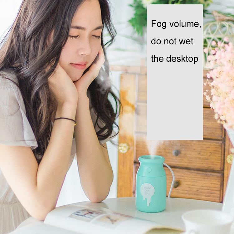 180ML Mini Portable Milk Bottle Shape USB Night Light Ultrasonic Humidification Air Humidifier for Home / Office / Car