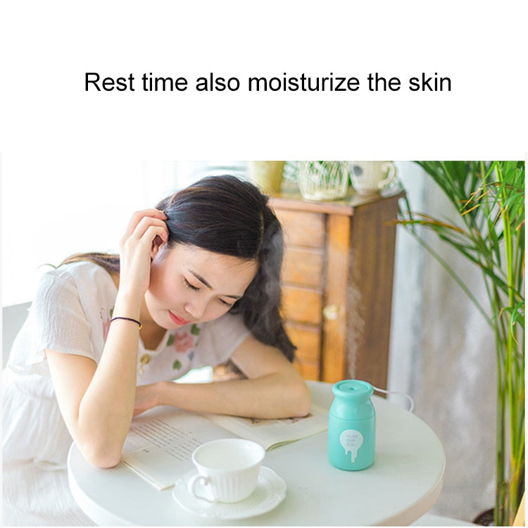 180ML Mini Portable Milk Bottle Shape USB Night Light Ultrasonic Humidification Air Humidifier for Home / Office / Car