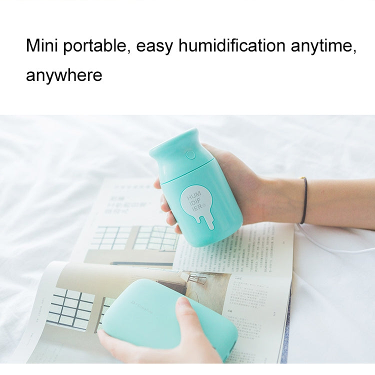 180ML Mini Portable Milk Bottle Shape USB Night Light Ultrasonic Humidification Air Humidifier for Home / Office / Car
