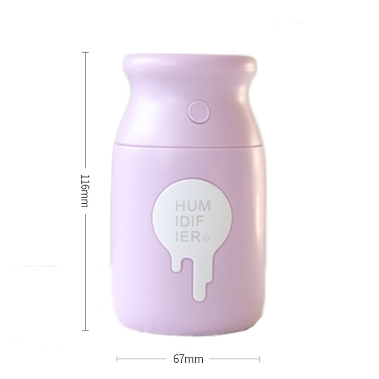 180ML Mini Portable Milk Bottle Shape USB Night Light Ultrasonic Humidification Air Humidifier for Home / Office / Car