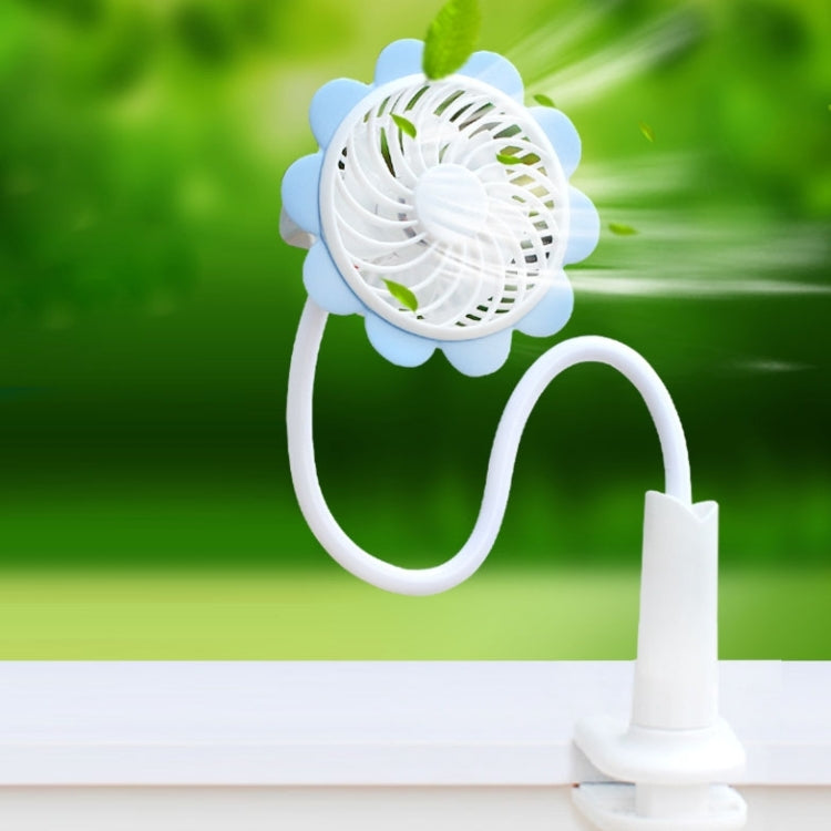 Rechargeable Bending Sun Flower USB Mini Fan with Clip for Baby Stroller & Desk & Bedside