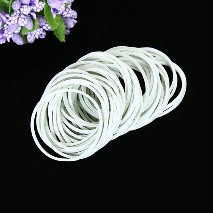 White Sturdy Stretchable Elastic Rubber Bands School Office Supplies Stationery, 1KG Per Bag