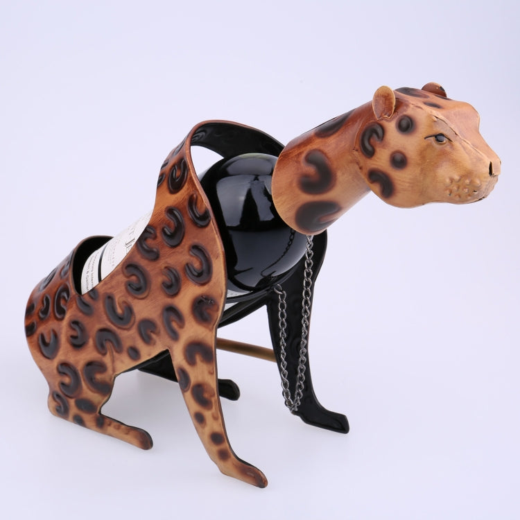 Leopard Wine Holder Wine Shelf Metal Sculpture Practical Home decoration Interior Crafts