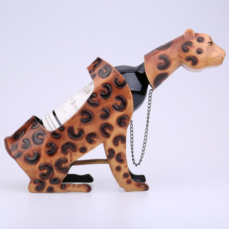 Leopard Wine Holder Wine Shelf Metal Sculpture Practical Home decoration Interior Crafts