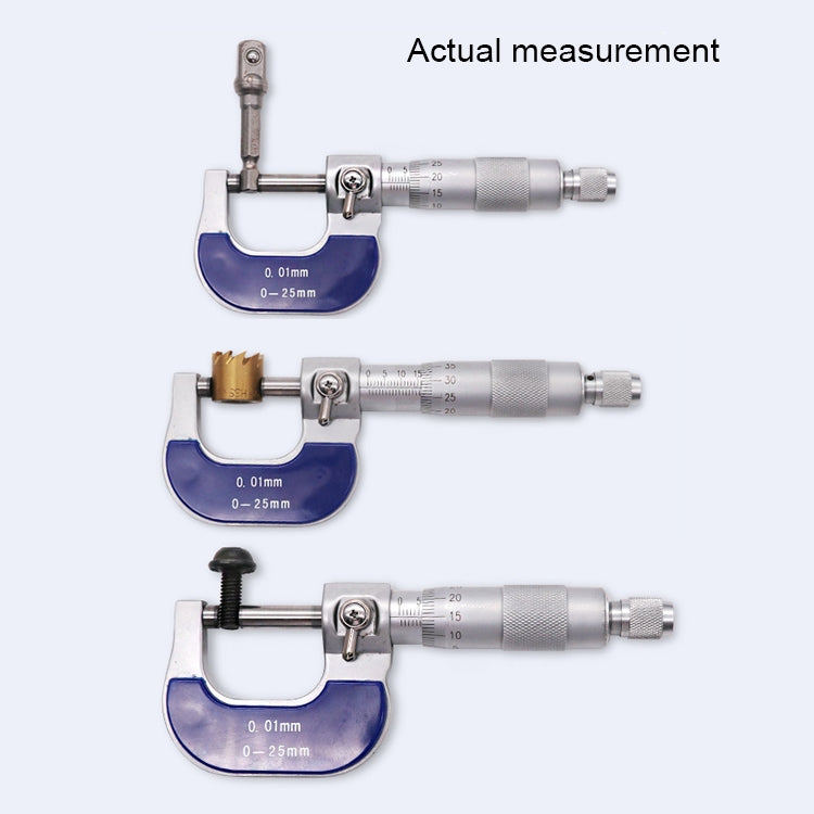 Stainless Steel Screw Micrometer Outer Diameter Micrometer 0-25mm