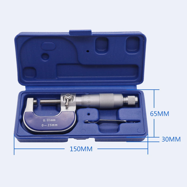 Stainless Steel Screw Micrometer Outer Diameter Micrometer 0-25mm