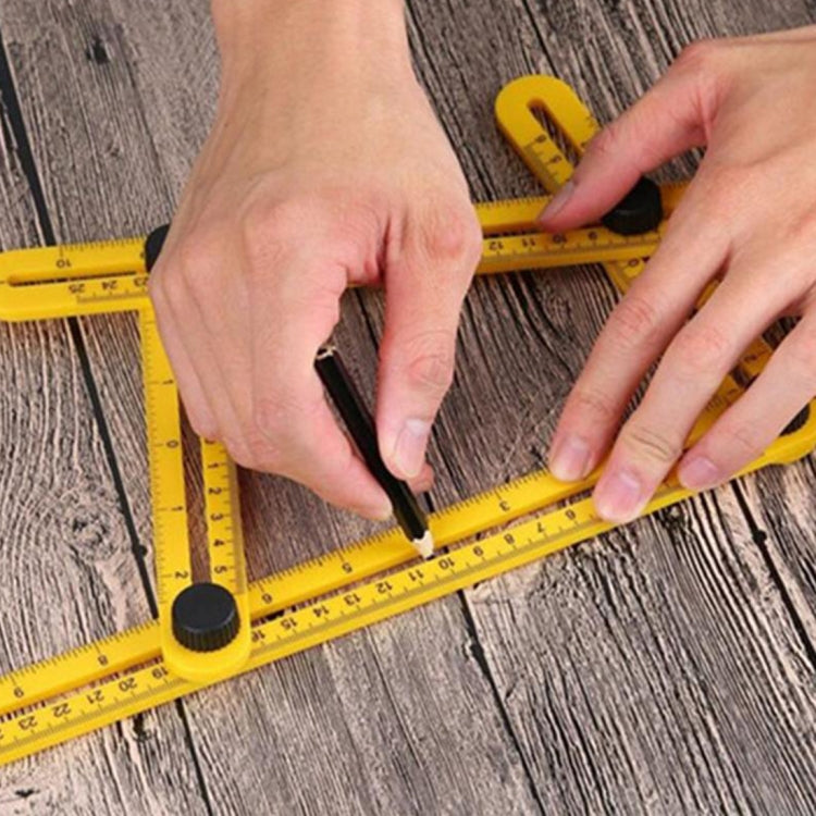 DIY Four-sided Angle Measuring Ruler Layout Tool for Handymen, Builders, Craftsmen