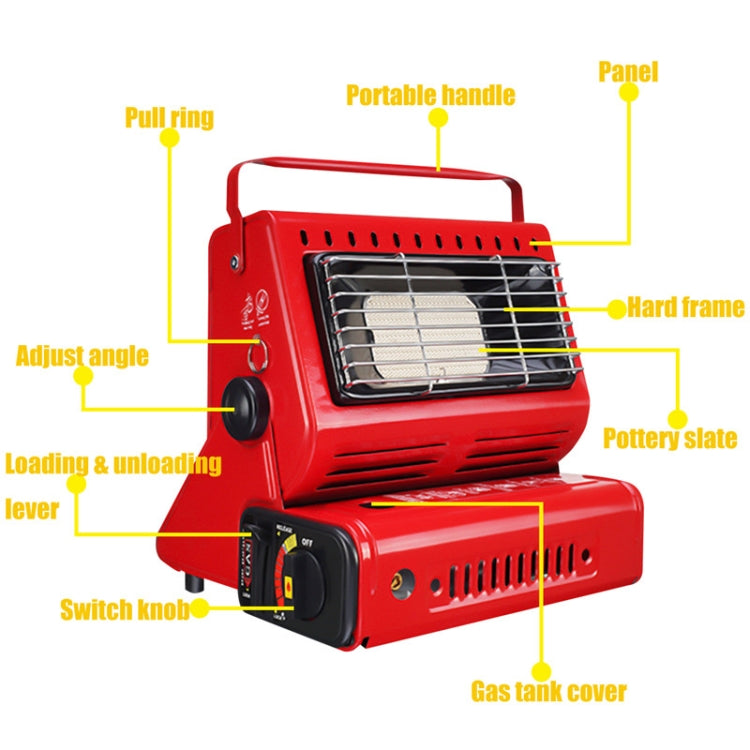 Multifunctional Portable Outdoor Camping Trip Gas Heater Gas Stove Burner, Powered by Single Gas Tank (Not Included)