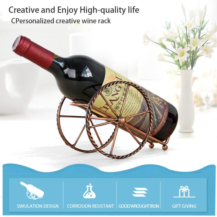 Creative European Metal Wine Decoration Wrought Iron Wine Rack for Single Wine Bottle Home decoration Interior Crafts