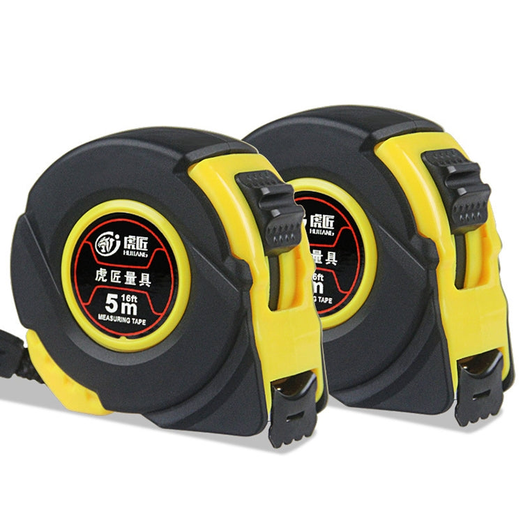 Hujiang 12 PCS Wear-Resistant Cover Retractable Ruler Measuring Tape Portable Pull Ruler Mini Tape Measure, Length: 5m Width: 19mm