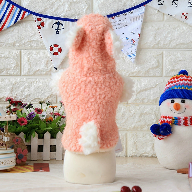 New Style Fleece Two-legged Clothes Plush Warm Pet Dog Clothes, Size: L, Back Length: 34cm, Chest: 40cm, Random Color and Style Delivery