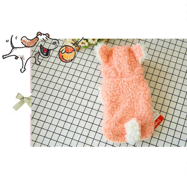 New Style Fleece Two-legged Clothes Plush Warm Pet Dog Clothes, Size: L, Back Length: 34cm, Chest: 40cm, Random Color and Style Delivery