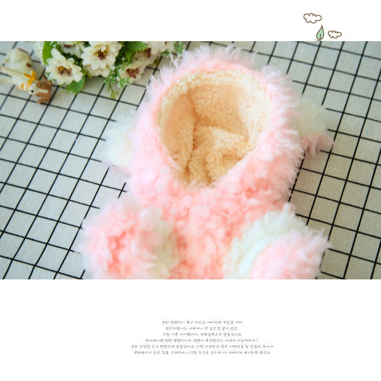 New Style Fleece Two-legged Clothes Plush Warm Pet Dog Clothes, Size: L, Back Length: 34cm, Chest: 40cm, Random Color and Style Delivery