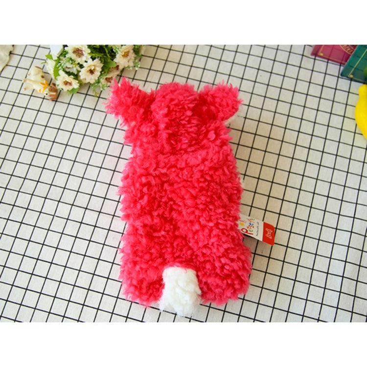 New Style Fleece Two-legged Clothes Plush Warm Pet Dog Clothes, Size: S, Back Length: 26cm, Chest: 32cm, Random Color and Style Delivery