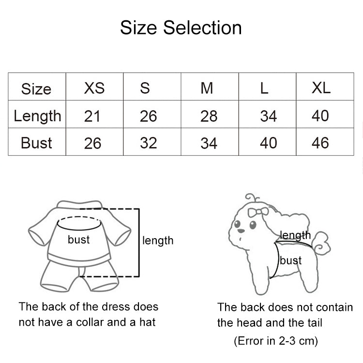 New Style Fleece Two-legged Clothes Plush Warm Pet Dog Clothes, Size: XS, Back Length: 21cm, Chest: 26cm, Random Color and Style Delivery