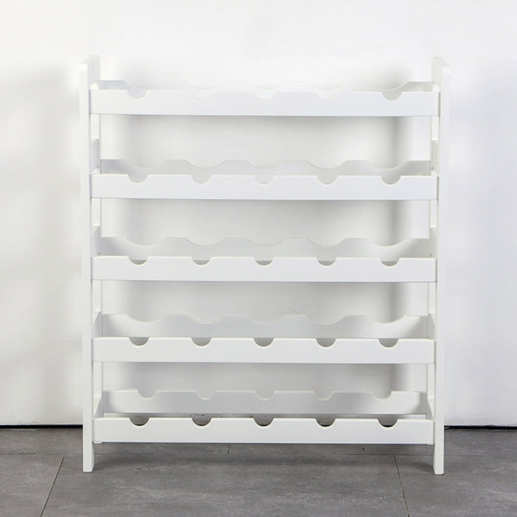 Wooden Wine Display Rack Multi-layer Solid Wood Wine Rack Restaurant Wine Cabinet Wine Rack (White)
