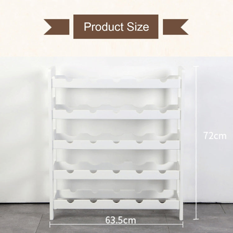 Wooden Wine Display Rack Multi-layer Solid Wood Wine Rack Restaurant Wine Cabinet Wine Rack (White)