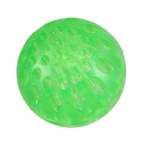 Pet Elastic Glowing Honey-hive Holes Ball Bite Resistant Tooth Toy, Diameter: 5cm