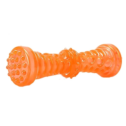 Pet Sounding Toy Dumbbell Molar Bite Resistant Tooth Toy for Large Pets, Size: Small (5*12cm)