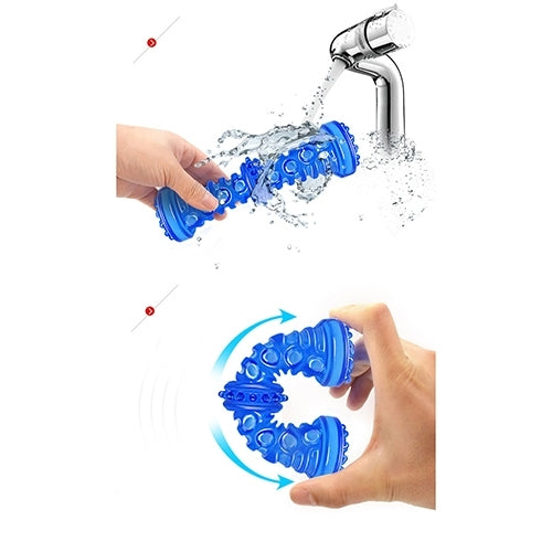 Pet Sounding Toy Dumbbell Molar Bite Resistant Tooth Toy for Large Pets, Size: Small (5*12cm)