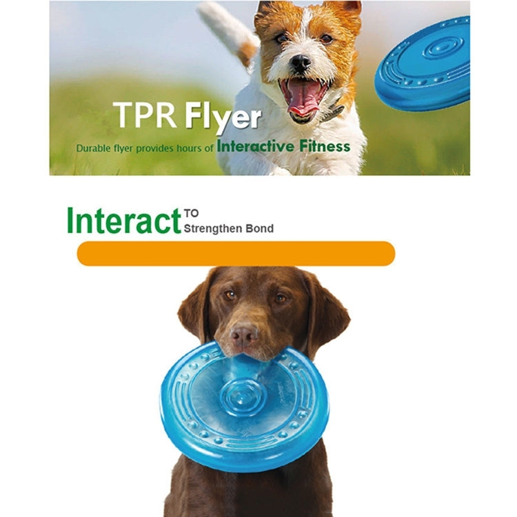 Pet Flying Disc Golden Retriever TPR Soft Bite Resistant Flying Saucer Toy for Large Pets, Small, Diameter: 15.5cm, Random Color Delivery