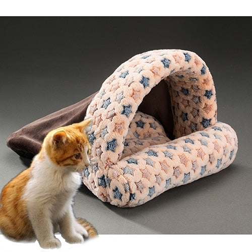 Pet Supplies Detachable Pets Nest Cute Slippers Shape Mongolia Bag Cat Dog House, Small, Size:50*40cm(Coffee)