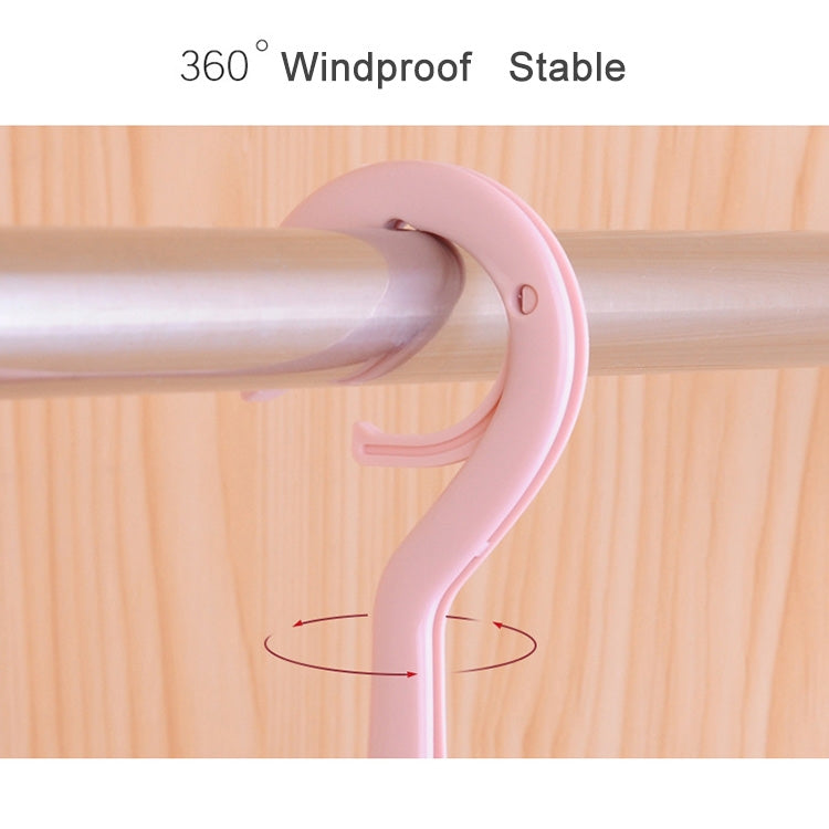 3 PCS Anti Wind Anti Slip Socks Underwear Laundry Plastic Hanger with 8 Clips, Random Color Delivery