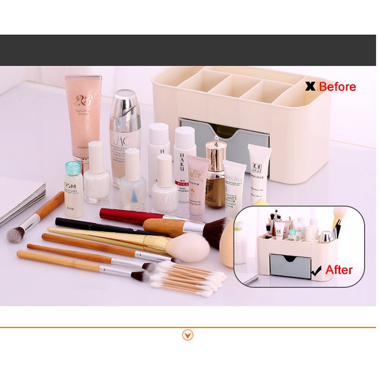 Multi-function Sub Format Desktop Cosmetics Tableware Organize Debris Storage Box Container Holder with Drawer