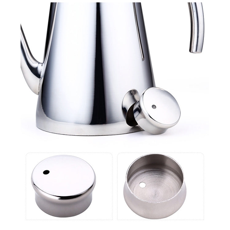 Kitchen Supplies Stainless Steel Leak-proof Oiler Jar Soy Sauce Vinegar Bottle, Large, Size:21.5*10.3*3.5cm