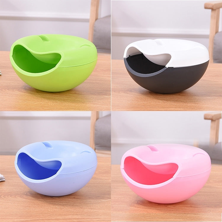 Multifunctional Double Layer Dry Fruit Containers Snacks Seeds Storage Box Garbage Desk Phone Holder Plate Dish, Size:20*11cm, Random Color Delivery