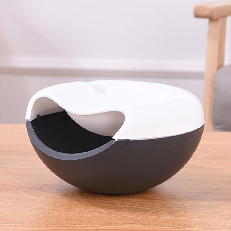 Multifunctional Double Layer Dry Fruit Containers Snacks Seeds Storage Box Garbage Desk Phone Holder Plate Dish, Size:20*11cm, Random Color Delivery