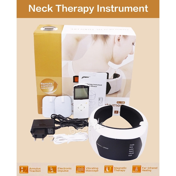 6W Electric Back Neck Shoulder Infrared Heated Electrical Pulse Body Massager, AC 220V
