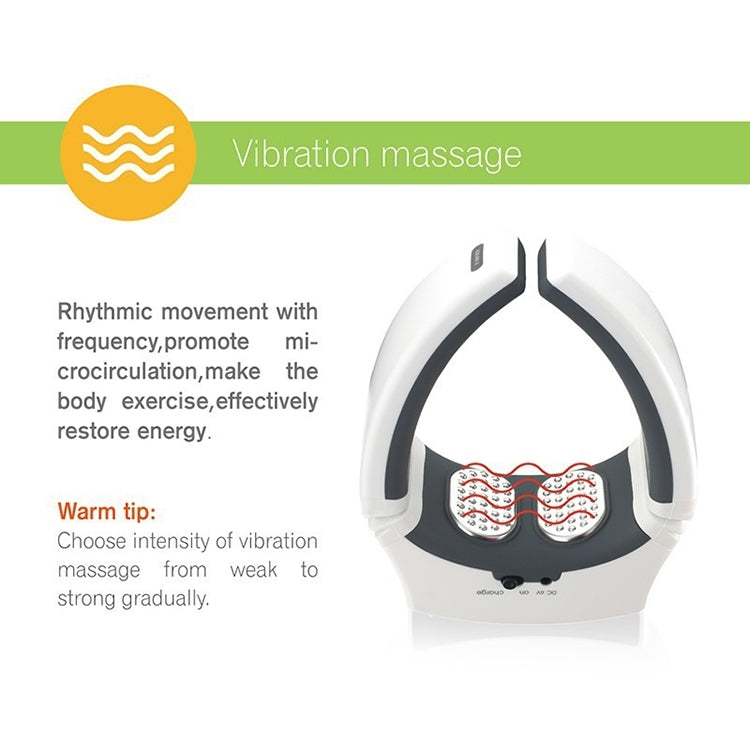 6W Electric Back Neck Shoulder Infrared Heated Electrical Pulse Body Massager, AC 220V