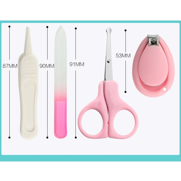 Baby Nail Care Four Piece Suit Set Multifunction Infant Finger Trimmer Scissors
