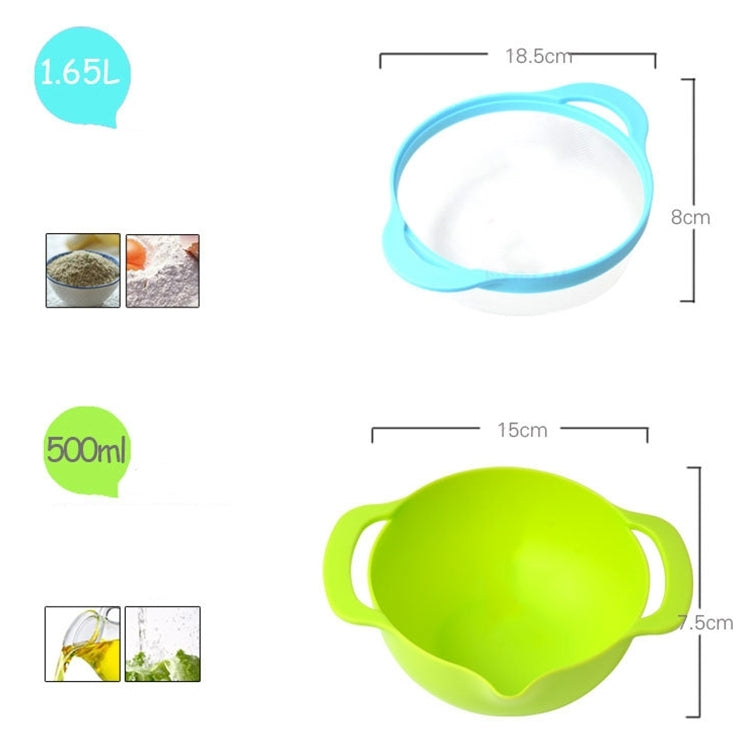 8 Pieces Set Creative Rainbow Salad Bowl Measuring Cup Measuring Spoon Kitchen Tools