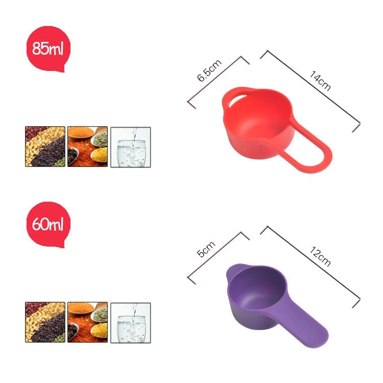 8 Pieces Set Creative Rainbow Salad Bowl Measuring Cup Measuring Spoon Kitchen Tools