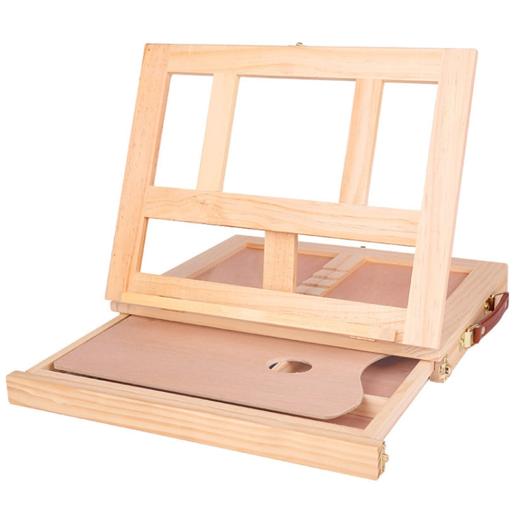 Portable Folding Desktop Wooden Easel for Painting with Drawer