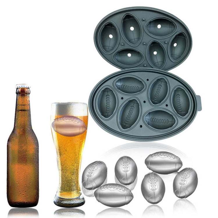 Rugby Shape 3D Ice Cube Mold Maker Bar Party Silicone Trays Chocolate Mold Kitchen Tool