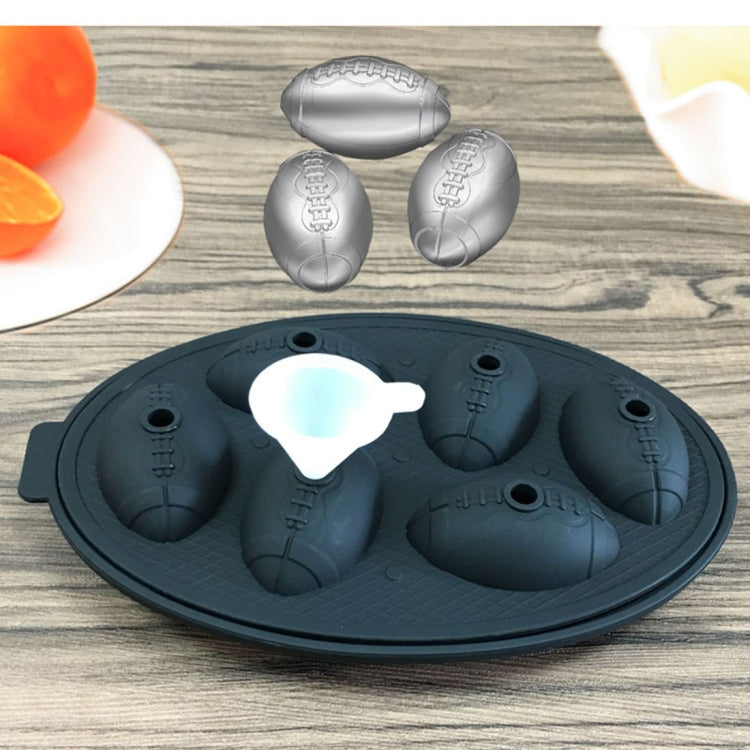 Rugby Shape 3D Ice Cube Mold Maker Bar Party Silicone Trays Chocolate Mold Kitchen Tool