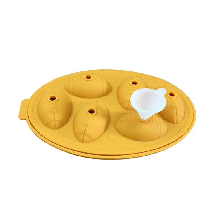 Rugby Shape 3D Ice Cube Mold Maker Bar Party Silicone Trays Chocolate Mold Kitchen Tool