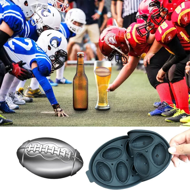 Rugby Shape 3D Ice Cube Mold Maker Bar Party Silicone Trays Chocolate Mold Kitchen Tool