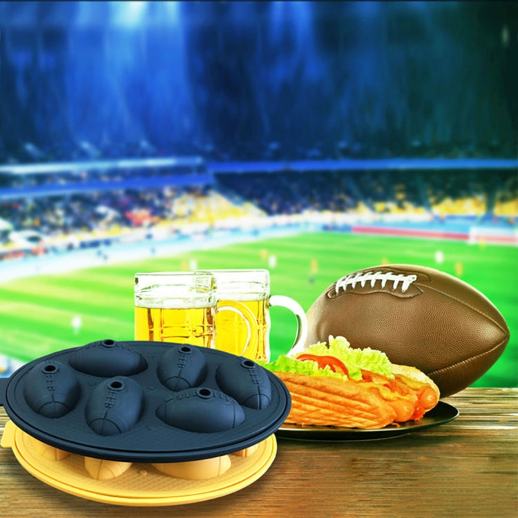 Rugby Shape 3D Ice Cube Mold Maker Bar Party Silicone Trays Chocolate Mold Kitchen Tool