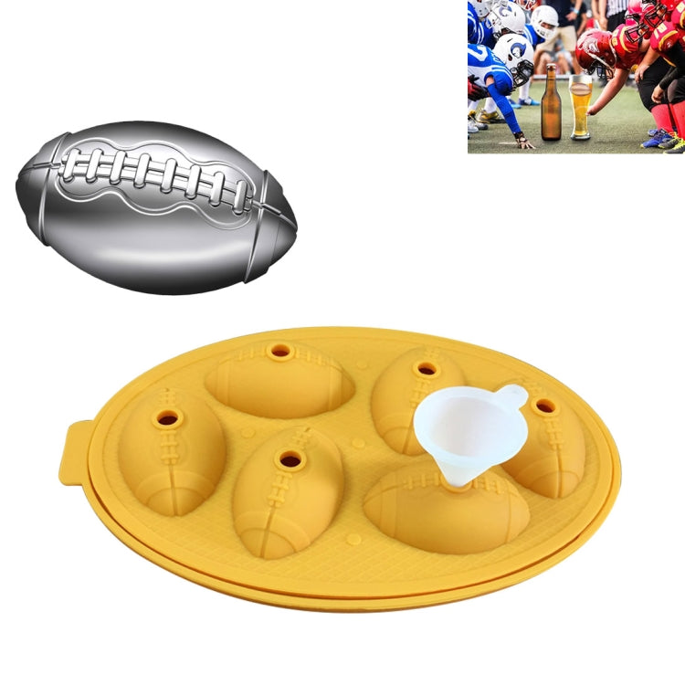 Rugby Shape 3D Ice Cube Mold Maker Bar Party Silicone Trays Chocolate Mold Kitchen Tool