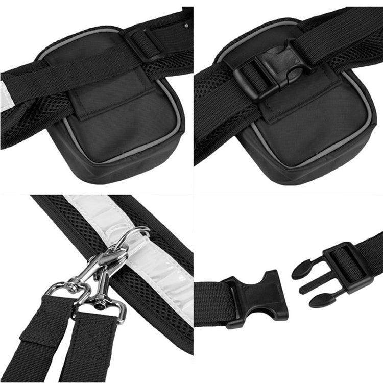 Retractable Pet 4 Pieces Set Dog Running Traction Waist Bag Dog Lead Non-Slip Pet Traction Rope, Rope length: 144cm, Waist: 78-100cm