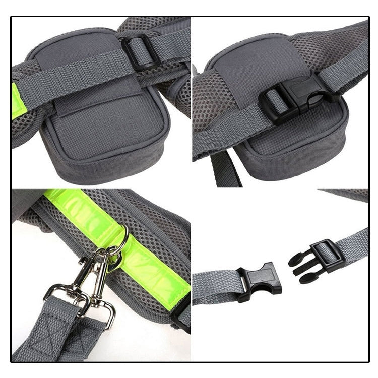 Retractable Pet 4 Pieces Set Dog Running Traction Waist Bag Dog Lead Non-Slip Pet Traction Rope, Rope length: 144cm, Waist: 78-100cm