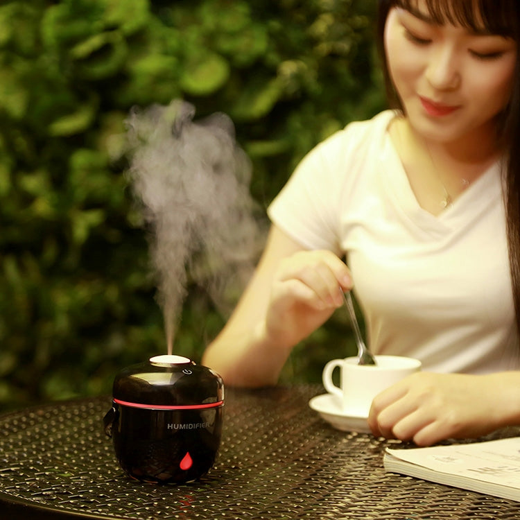 Rice Cooker Shape Mini LED Light Air Humidifier for Home & Office