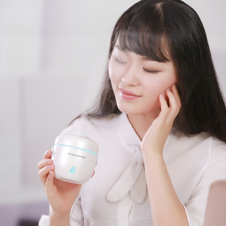 Rice Cooker Shape Mini LED Light Air Humidifier for Home & Office