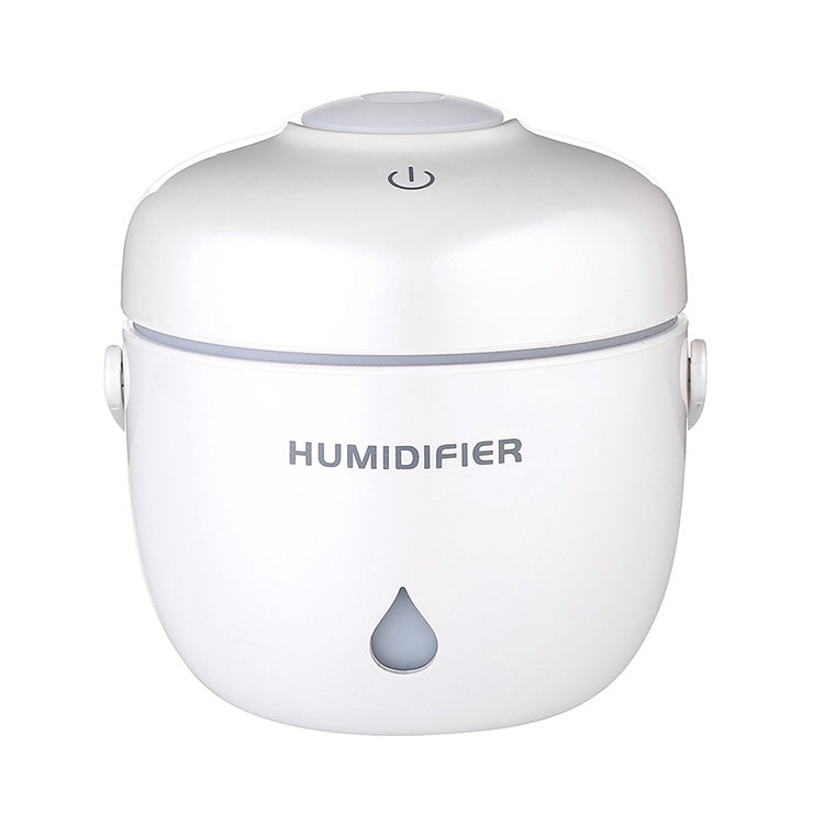Rice Cooker Shape Mini LED Light Air Humidifier for Home & Office
